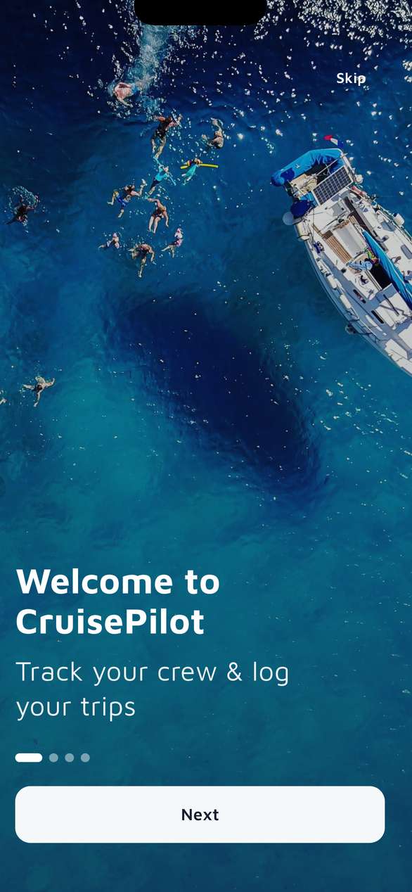 CruisePilot welcome mobile screenshot